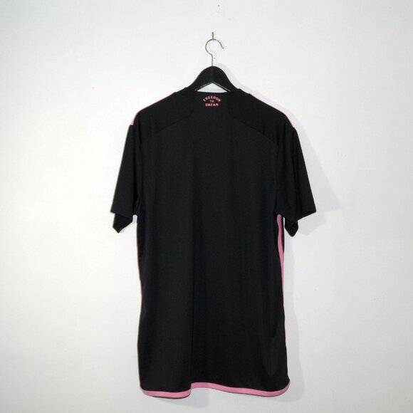 Adidas Inter Miami CF MLS Away Jersey Black Pink HI1888 Mens XL EUC - Picture 2 of 10